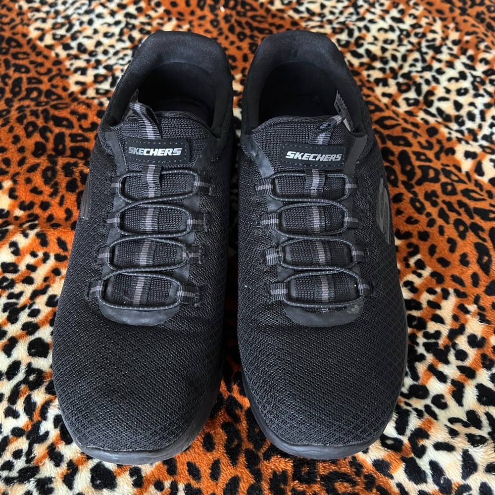 Skechers Black Mesh Sneakers